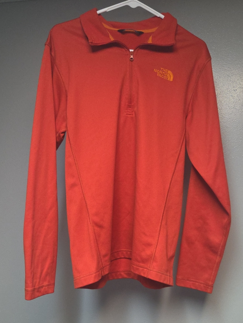 The North Face Men’s Zip Pullover Sweater - Orange-Red